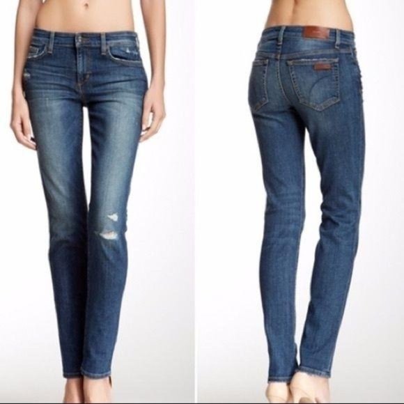 Joe's Jeans Denim - Joe’s Jeans size 24 Straight Leg Distressed Mid Rise Stretch Erina Wash